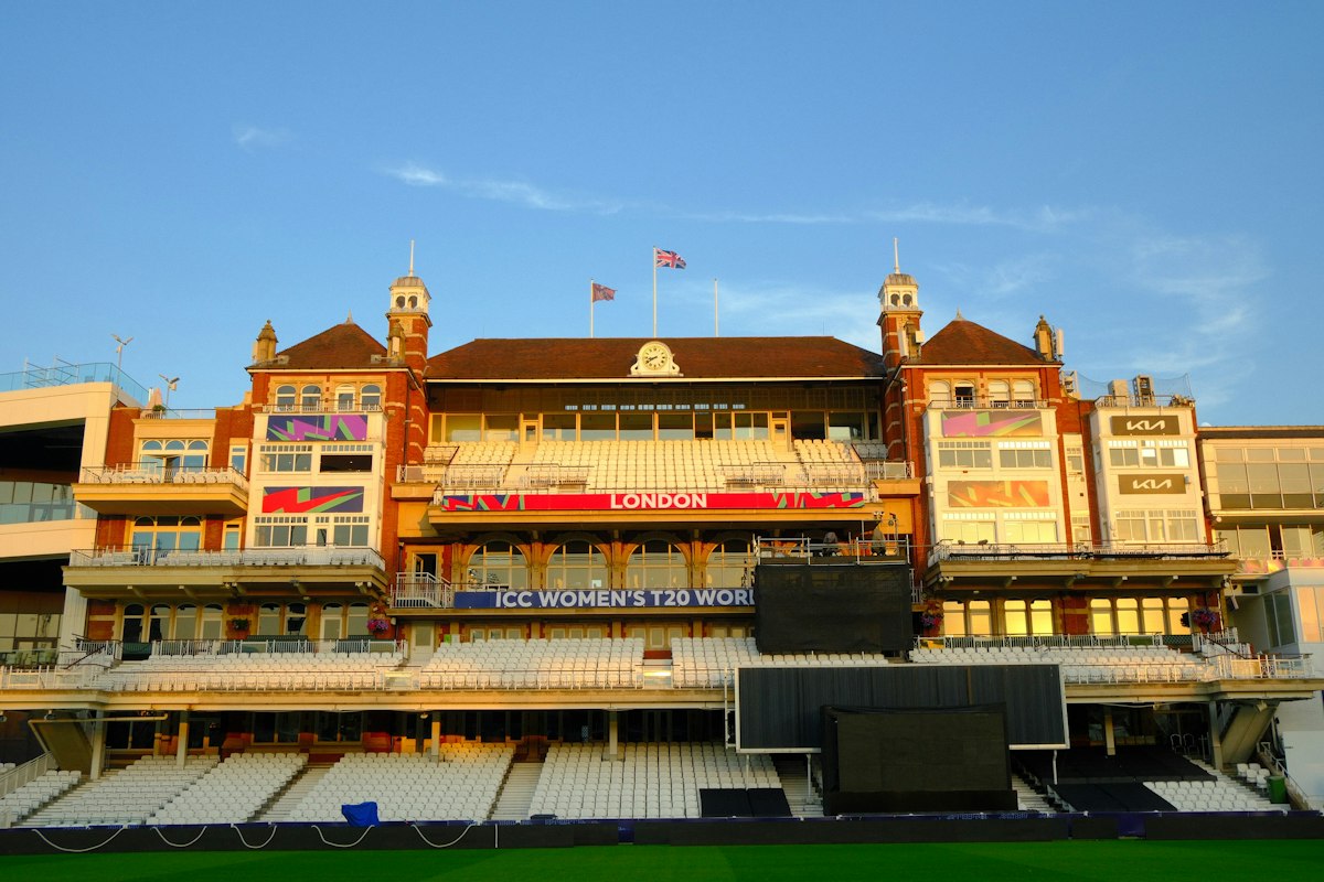 The pavilion at the Oval cricket ground in Kennington